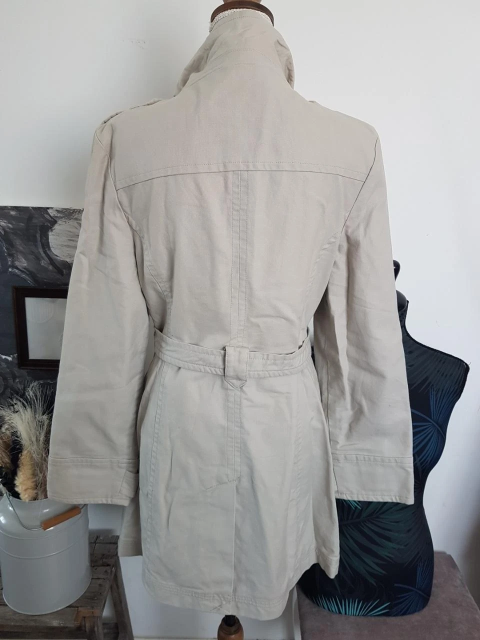 ✨Middellange beige trenchjas 100% katoen Easy Wear (El Corte Inglés) - M – photo 3